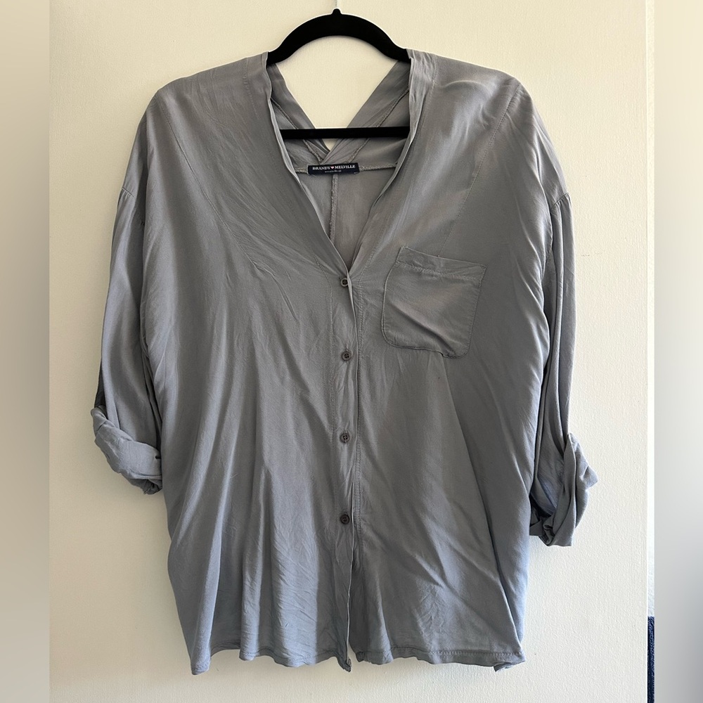 Brandy Melville women’s soft drapey button down